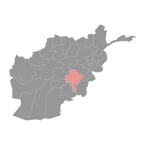 Ghazni province map, administrative division of Afghanistan. 29870592 ...