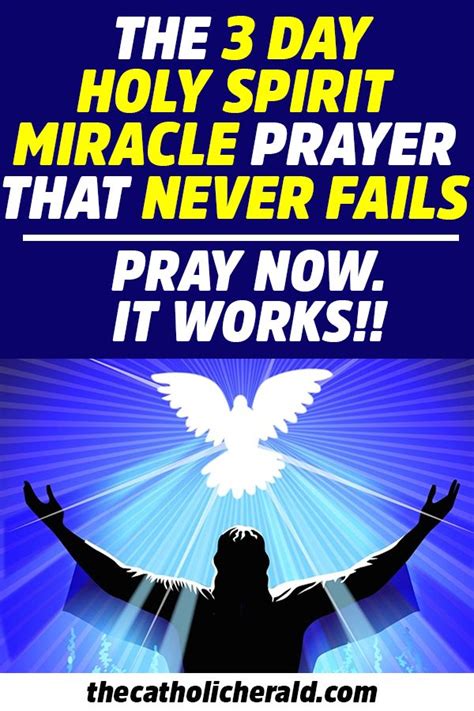 Get A Day Holy Spirit Miracle With This Powerful Prayer It Works