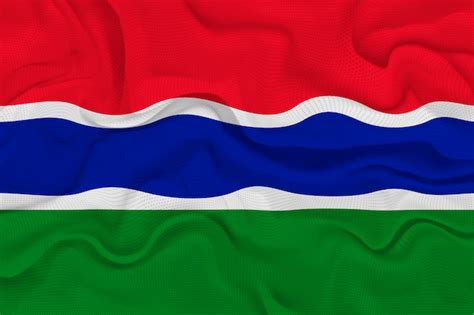 Fondo De La Bandera Nacional De Gambia Con La Bandera De Gambia Foto