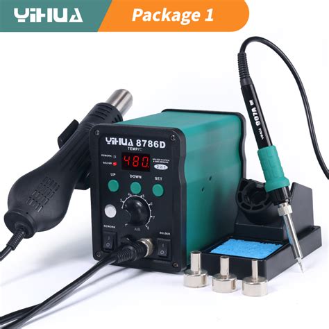 Yihua D V V Hot Air Soldering Station Soldering Iron Station Double Panel Circuit Led