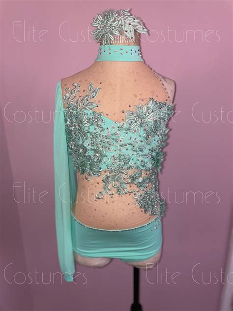 Custom Dance Costume Lyrical Contemporary Mint Green Leotard Etsy