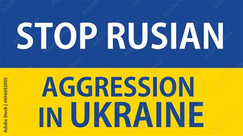 Ukraine Stop Russian Aggression In Ukraine B Stock Illustration