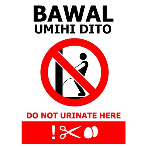 Bawal Umihi Dito Signage A Size Lazada Ph