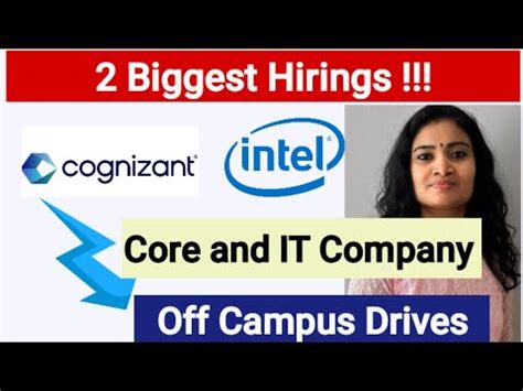 Cognizant Bulk Hiring 2 Off Campus Drives For Freshers Intel Hiring