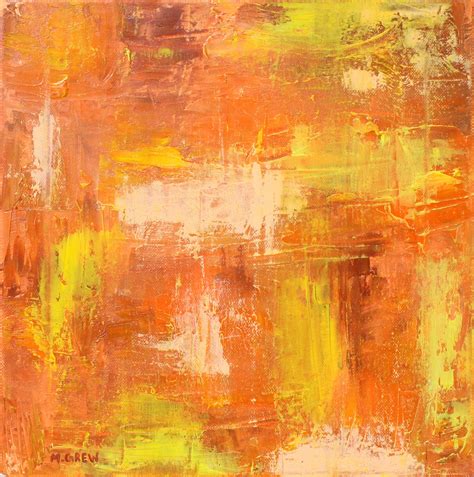 Orange And Yellow Abstract Oil Painting Etsy