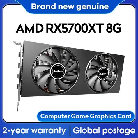 Jieshuo 100 novo rx 5700xt 8gb placa gráfica gpu gddr6 256 bit 7nm