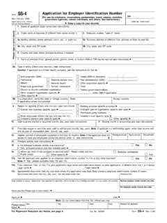 Form SS 4 Application For Employer Identification Number Form Ss