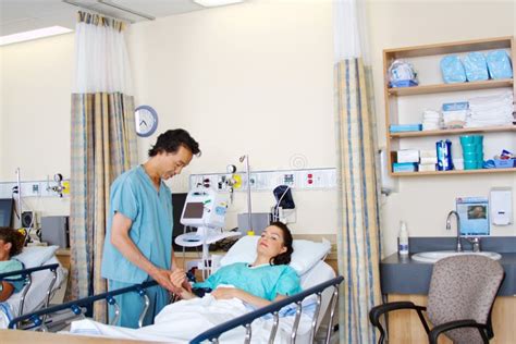 Patient in recovery room stock photo. Image of nurse - 35740390