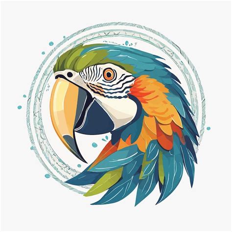 Premium Vector Macaw Logo On A White Background