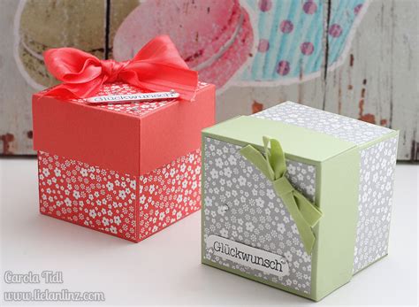 Anleitung Box Mit Deckel X X Cm Stampin Up Geschenkbox