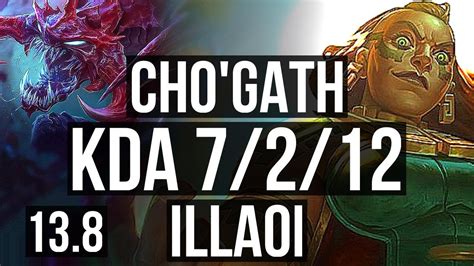 CHO GATH Vs ILLAOI TOP 1400 Games 7 2 12 1 0M Mastery KR