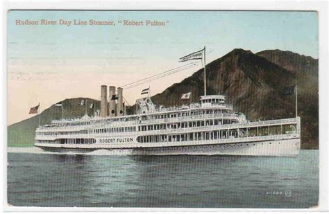 Steamer Robert Fulton Hudson River Line New York 1909 Bidstart Item 28837917 In Postcards