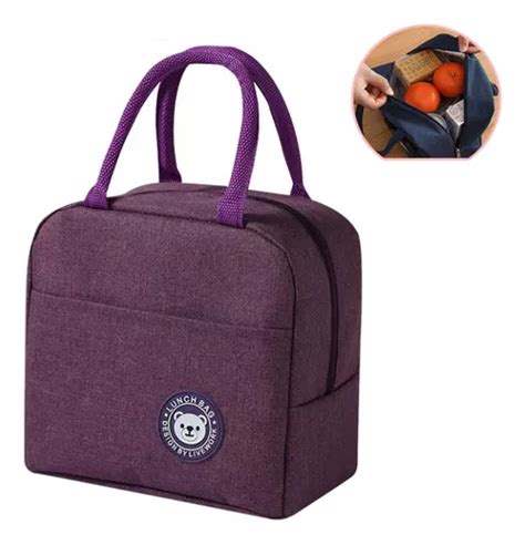 Bolsa De Isolamento Portátil Térmica Lancheira Color Púrpura MercadoLibre