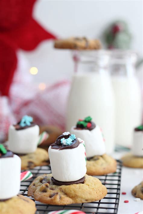 A Cup Of Hot Cocoa Marshmallow Cookies Christmas Cookies