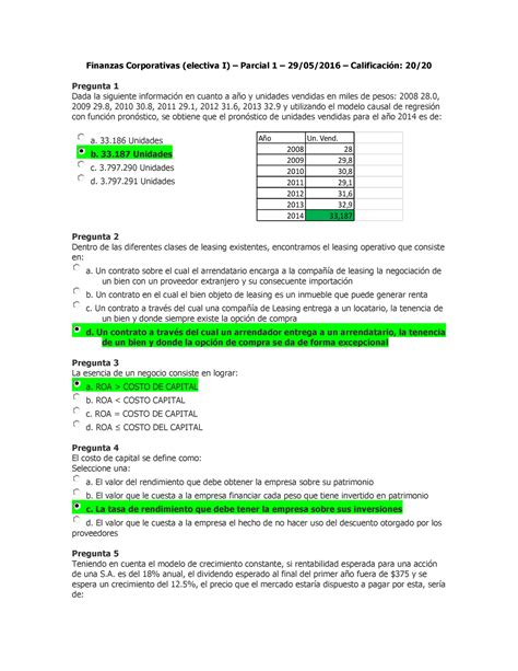 Finanzas Compress Quiz Finanzas Corporativas Electiva I