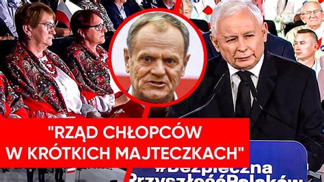 Kaczyński Mieliśmy rząd chłopców w krótkich majteczkach Prezes PiS