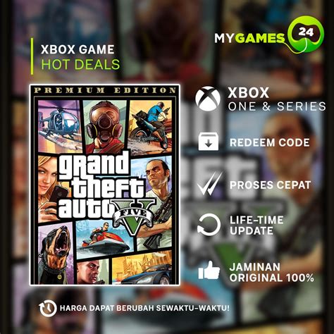 Jual Grand Theft Auto V GTA Premium Edition Xbox One X S Redeem