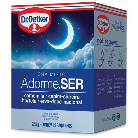 Dr Oetker Chá Misto Adorme SER Sabor Camomila Capim Cidreira Hortelã e