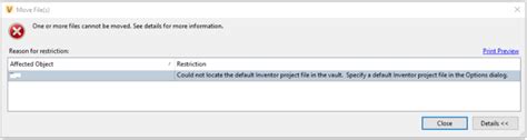 Quando Si Tenta Di Spostare O Rinominare Un File Di Inventor In Vault