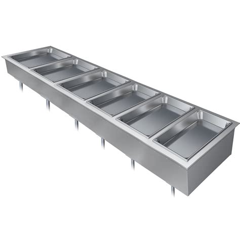 Hatco DHWBI 6 Insulated Six Compartment Modular Ganged Drop In Hot Food Well With Drain 120