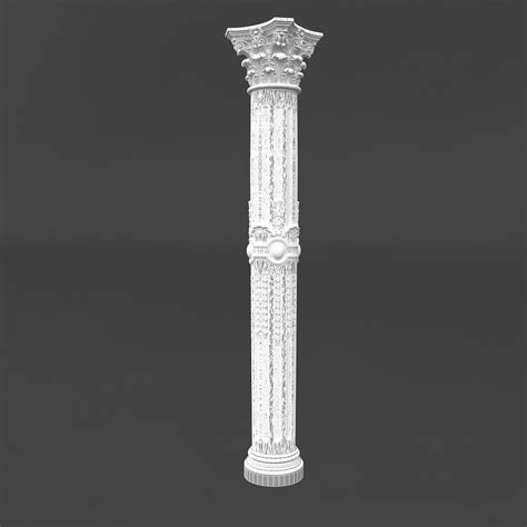 Classic Pattened Column 01 3d Model Turbosquid 1517195