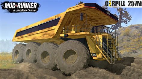 Spintires MudRunner GIANT MINING TRUCK Driving Through On A Mud Road