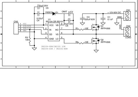 Half Bridge Based On Ir Schematic Electronics Lab