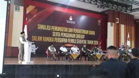 Kpu Kota Blitar Gelar Simulasi Pemungutan Dan Perhitungan Suara Pemilu