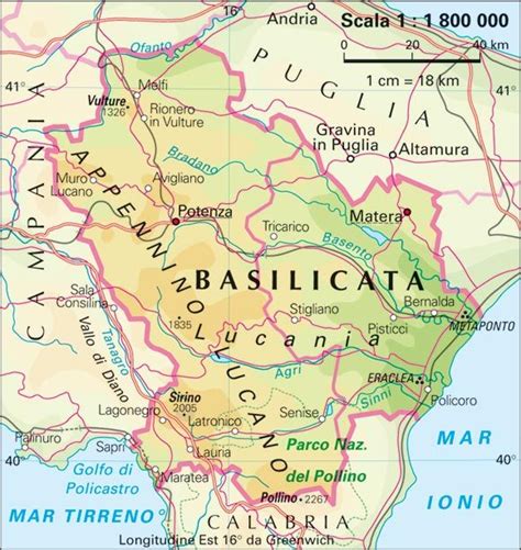 Map Of Basilicata Region Of Italy - Get Latest Map Update