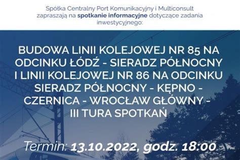 Łask Spotkanie informacyjne w sprawie budowy linii kolejowej nr 86