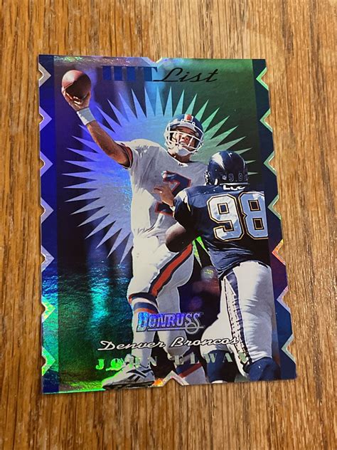 1996 Donruss Hit List SP Insert John Elway 07688 10000 Denver Broncos