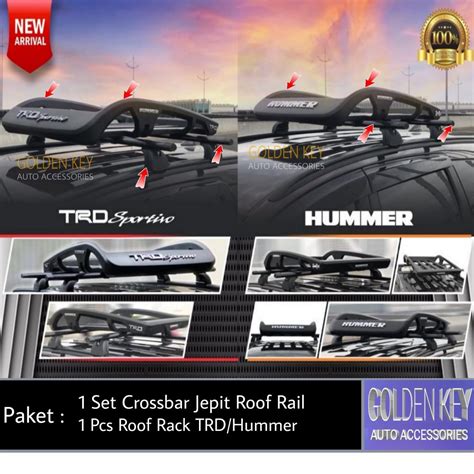 Jual PAKET Roof Rack New Hummer TRD Sportivo Crossbar Jepit Roof