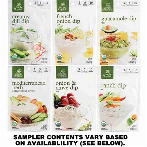 Simply Organic Dip Mix Sampler Food E Concepts