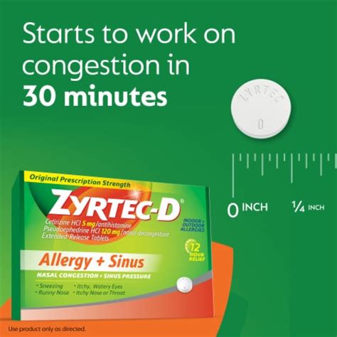 Zyrtec-D Tablets, 12 ct - Fred Meyer