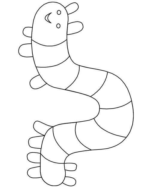 Coloring Page Of A Caterpillar And Coloring Book