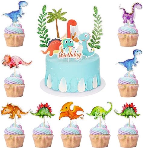 Dacitiery St Ck Dino Muffins Deko Tortendeko Dinosaurier Dino