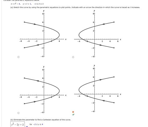 Solved Parametric Equations X T Y T Sketch The