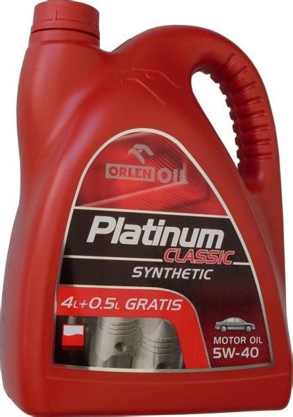 ORLEN OIL Platinum Classic Synthetic 5W 40 4 5 l od 469 Kč Zbozi cz