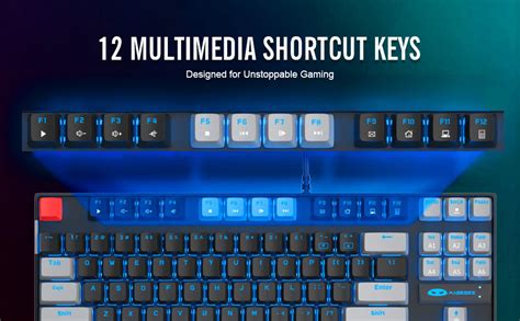 Amazon.com: 75% Mechanical Gaming Keyboard with Red Switch, MageGee LED ... 