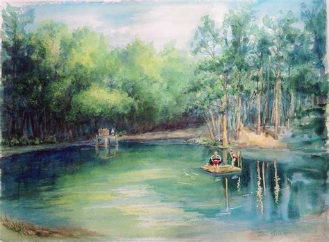 Marshallville Swimming Hole Painting By Edna Garrett Fine Art America