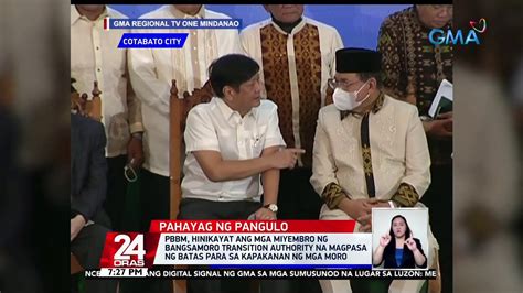 Pbbm Hinikayat Ang Mga Miyembro Ng Bangsamoro Transition Authority Na