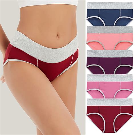 Levmjia Pc Womens Underwear Cotton Briefs High Waist Tummy Control