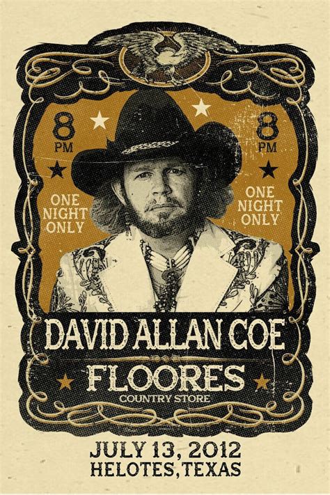 David Allan Coe | David allan coe, Poster, Country music