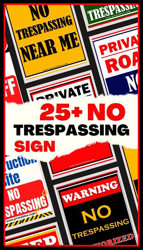 25+ Printable No Trespassing Signs | FREE Download