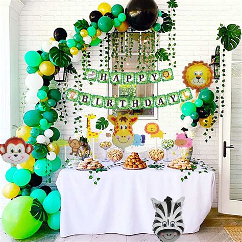 Buy Funnlot 82Pcs Jungle Theme Party Decorations Jungle Safari Party ...