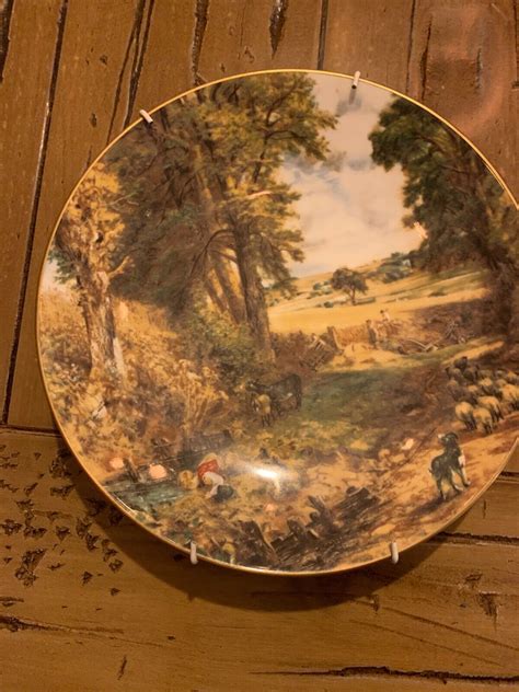 Coalport John Constable The Cornfield Collection Plate With Holder EBay