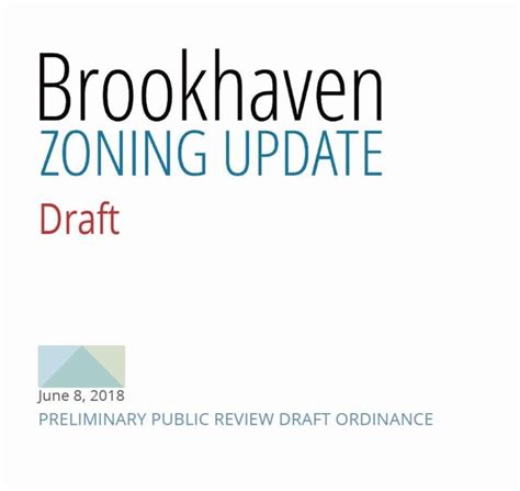 Brookhaven Proposed Zoning Ordinance Rewrite - Read the Council's Four ...