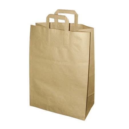 Sac Cabas Jetable En Papier Kraft Brun 32 X 44 Cm Emballage