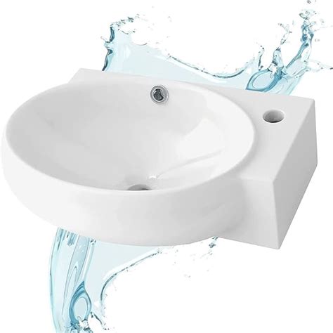 Starbath Plus Lavabo In Ceramica Forma Ovale Bianco Con Foro