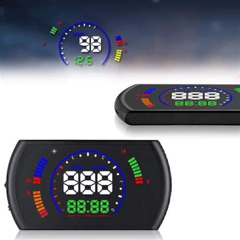 S Digital Car Hud Speedometer Display Head Up Gps Mph Km H Overspeed